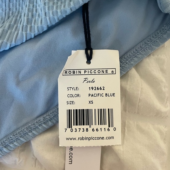 Robin Piccone Perla pacific blue textured bikini bottom - Picture 3 of 7